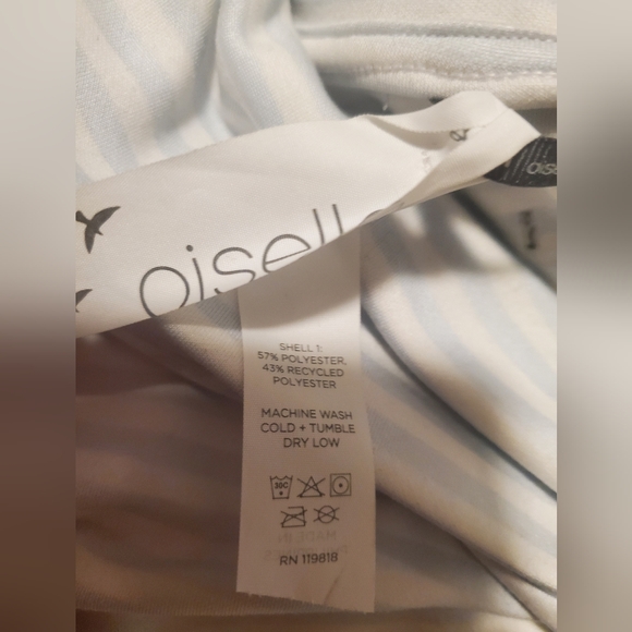 Oiselle Light Blue Striped Turtleneck Top - Picture 7 of 7